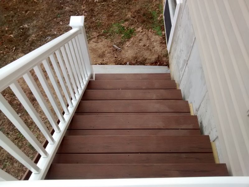 Wood Stairs with Railing